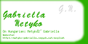 gabriella metyko business card